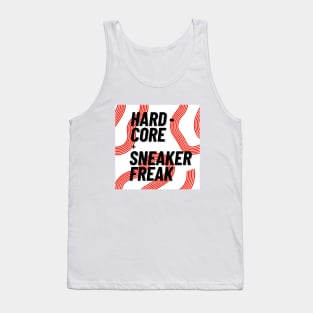 Hard-core Sneaker Freak on White Background Tank Top